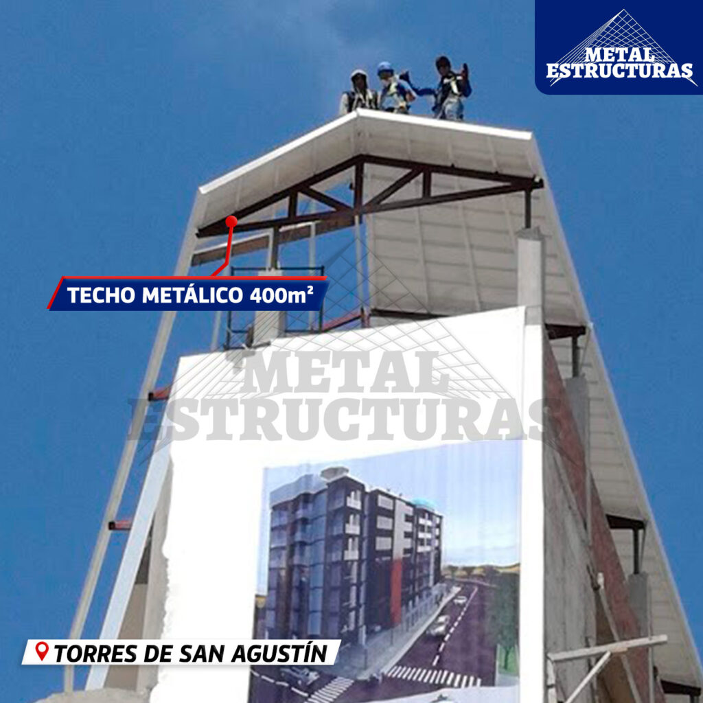 Techo de estructura metálica para azotea